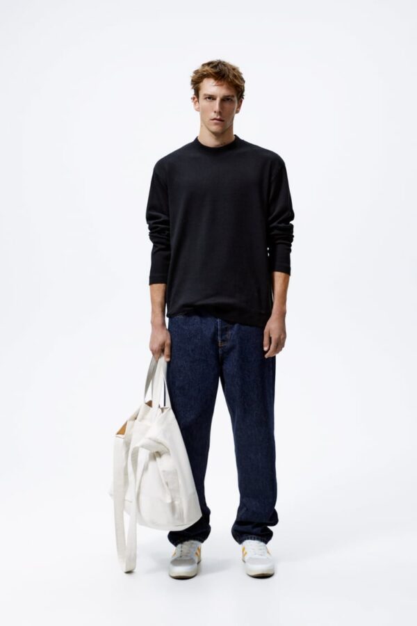 RIB NECK T-SHIRT