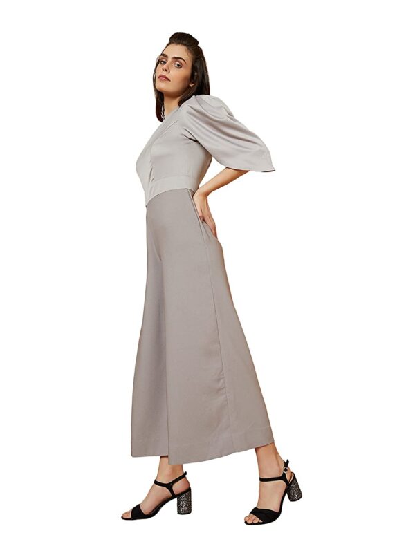 VERO MODA Women's Polyester Fit and Flare Floor Length Casual Dress - Image 2