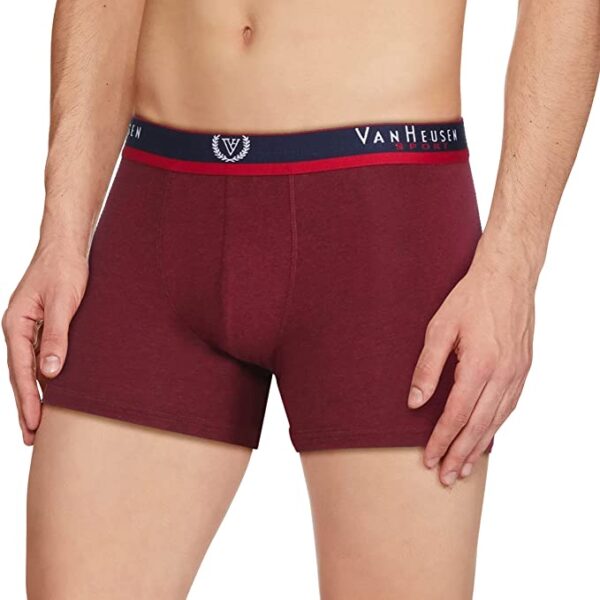 Van Heusen Men Trunks - Cotton Elastane - Jaspe Textured, Double Layer Gusset , Label Free - Image 3