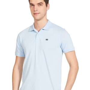 Arrow Sports Solid Half Sleeve Polo T-Shirt Light Blue