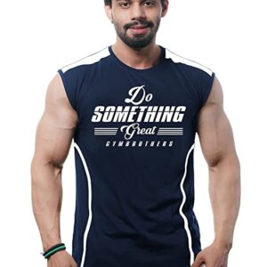 GYMBROTHERS Men's Gym Vest Tanktop for Workout, Bodybuilding, Fitness & Training Do Something Great