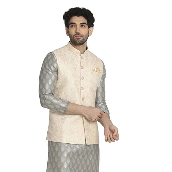 Manyavar Men's Nehru Jacket - Image 2
