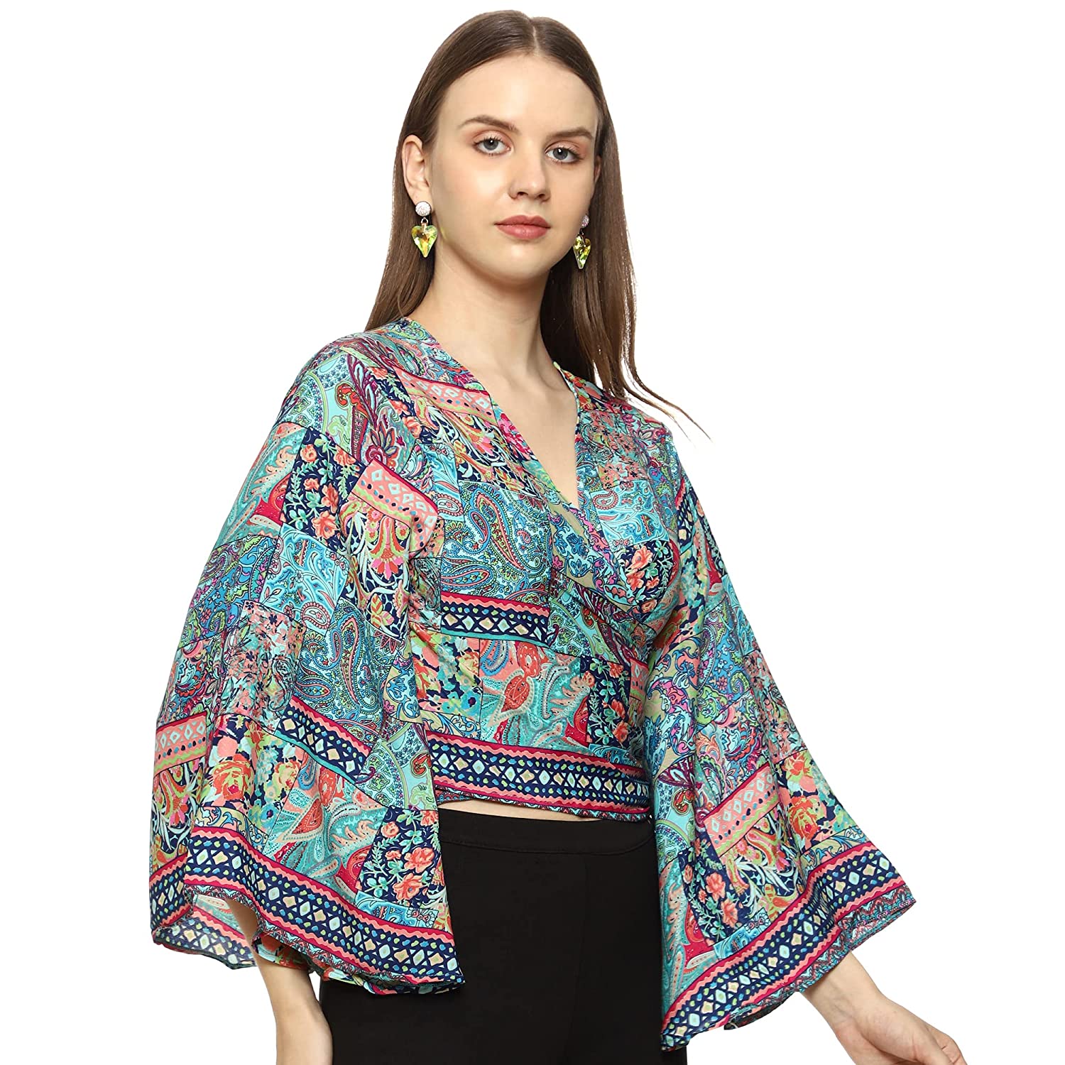 Kanha exports Crop top/wrap Belted top/Beach wear, Goa Tunic for Women pushkar,exports Quality, Manufacture at pushkar,Good Price, top - Image 4