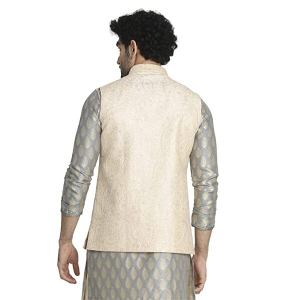 Manyavar Men's Nehru Jacket - Image 3