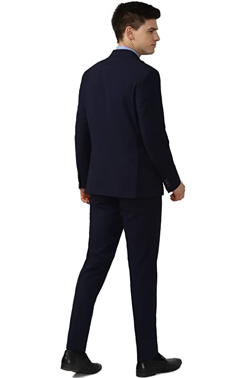 Men's Two Piece Business Suit Pants Set (PISUONSPS21832_Black_36) - Image 3