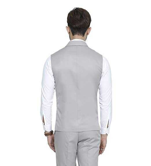 Men's Single Breast Three Button Slim Fit Formal/Party Waist Coat - 11 Colors - Image 2