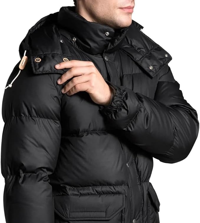 THE FACE Men's Sierra Down Parka Winter Puffer Hooded Jacket - Image 7