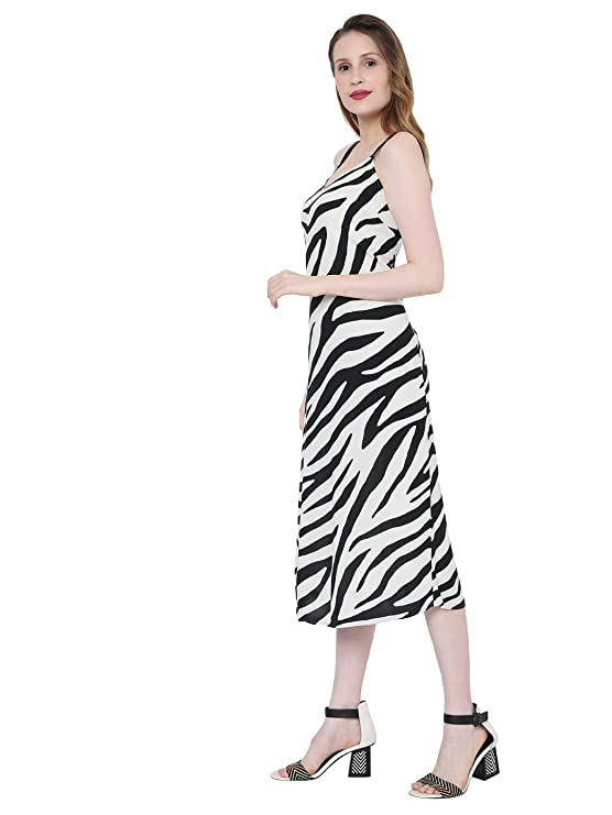 MODA Women's Viscose Shift Midi Dress - Image 2