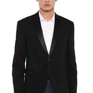 Heusen Men's Classic Blazer (VDBZESKFU17337_Black_40)