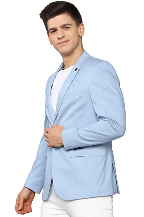 Solly Men's Slim Blazer (ASBZMUJF188424_Blue_42) - Image 2