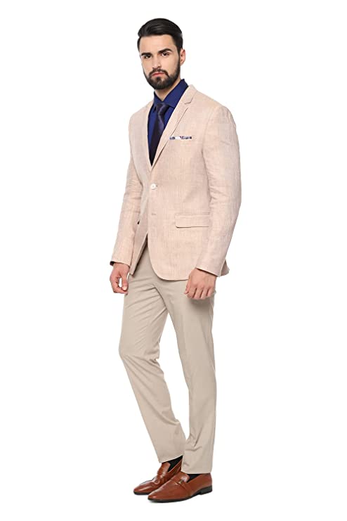 Heusen Men's Notch Lapel Slim Blazer - Image 2