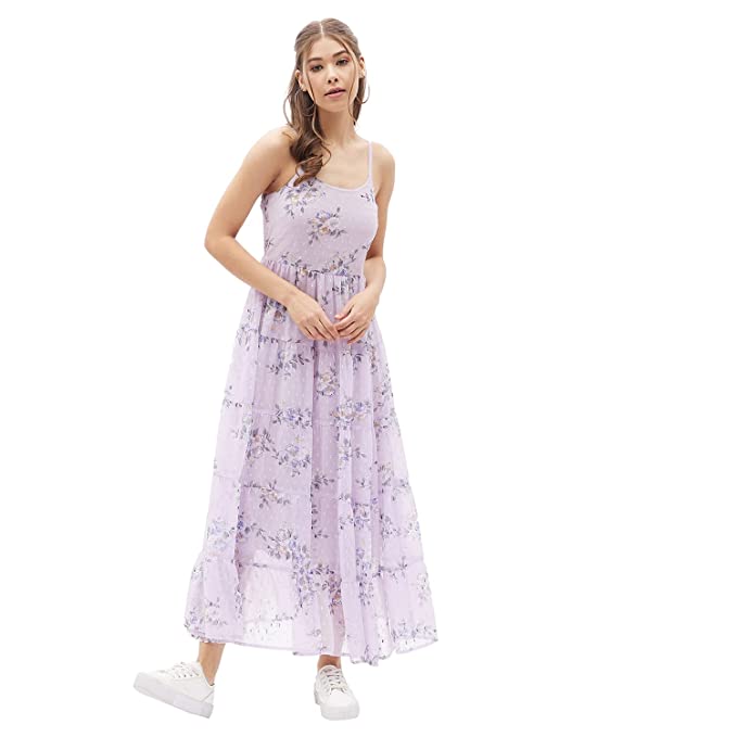 Women's Polyester A-Line Maxi Casual Dress - Image 2