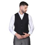 Stylish Men's Formal V-Neck Slim Fit Waist Coat-NL-JQ-BRINO4