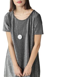 Women's Synthetic a-line Knee-Long Dress (207721201_Black_Medium)