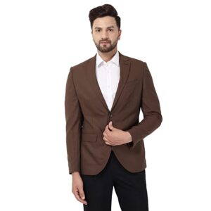 Stylish Men's Formal Notch Lapel Slim Fit Blazer-NL-JENA