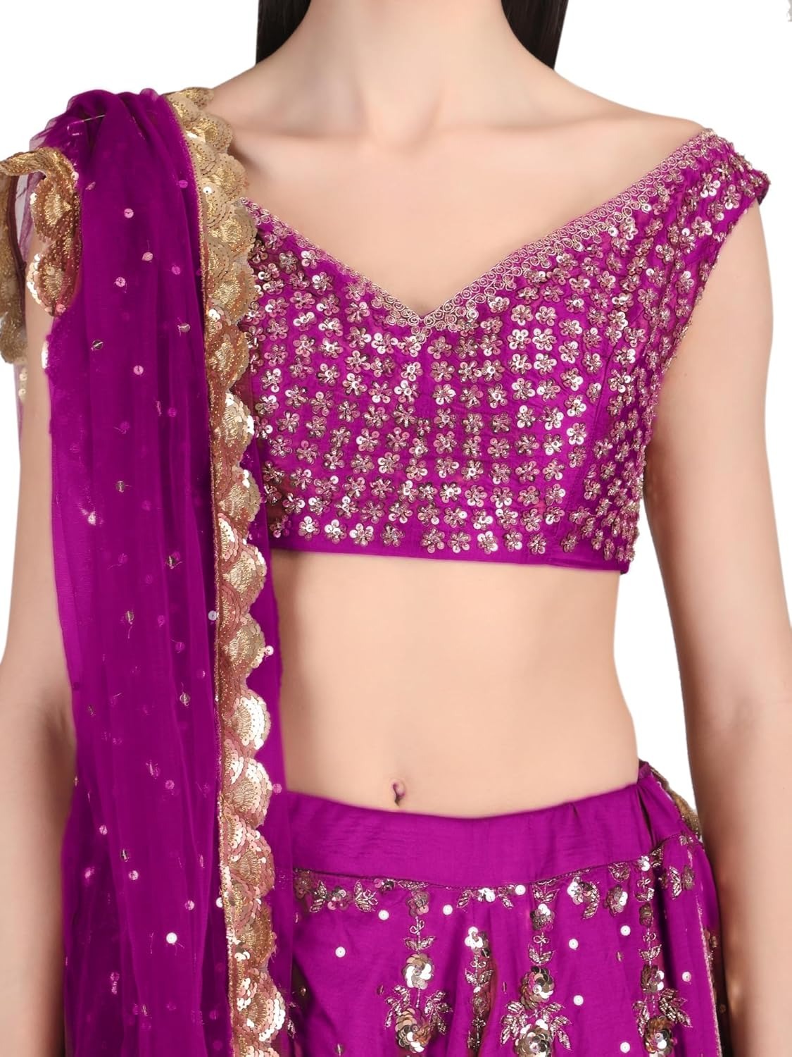 Falsa Floral Jharoka Bridal Lehnga - Image 7